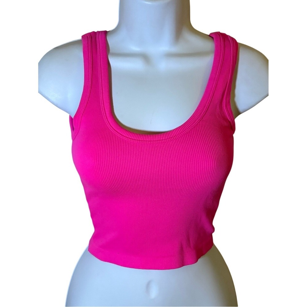 Anwnd Hot Pink Ribbed Tank Top